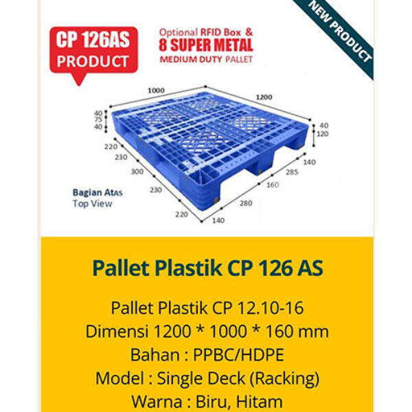 Plastic Pallet CP 126 AS