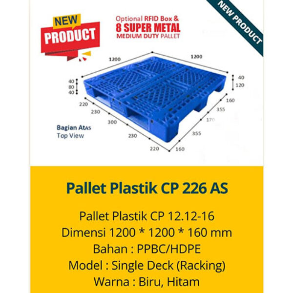 Plastic Pallet CP 226 AS