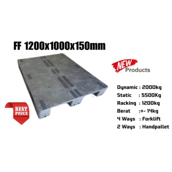 Plastic Pallet FF 1200X1000X150mm